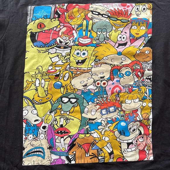 Nickelodeon Men’s Tee-Shit Size Medium Sponge Bob Ren and Stimpy Rugrats - Picture 2 of 5